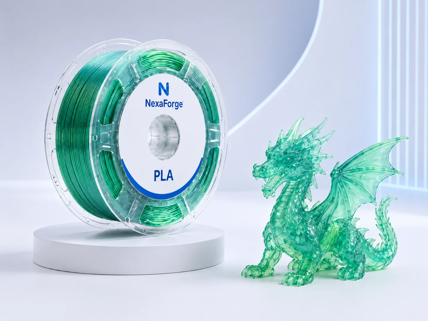 Crystal Rainbow PLA translucent gradient filament