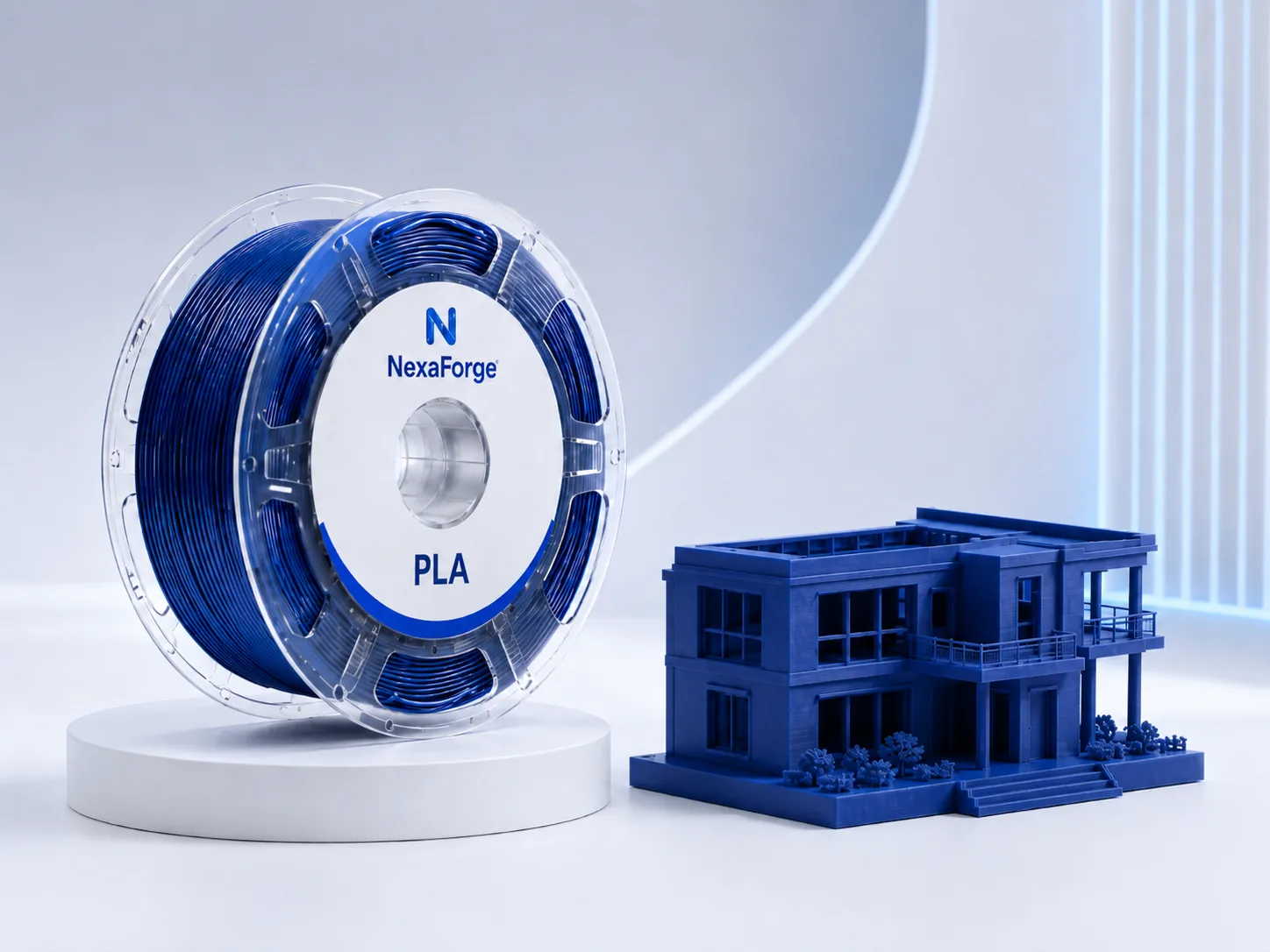 PLA / PLA+ Filament spool and printed application